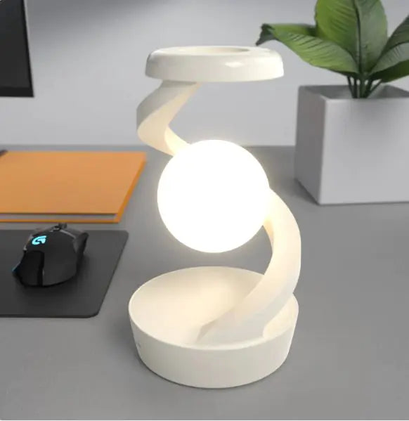 Lunar Glow Desk Lamp with Wireless Charger